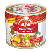 Говядина тушеная с грибами и картофелем ТУ 525гр 1*12 Главпродукт 3000