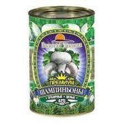 Шампиньоны консерв. целые Премиум 425мл(230гр) ж/б 1*24 Золотая Долина