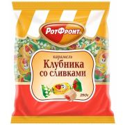Клубника со сливками Карамель фас 250гр 1*10 ККБ