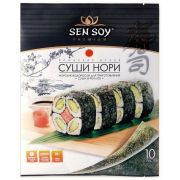 Морская водоросль Суши-Нори (пакет 28г) 10 листов 1*6 Sen Soy