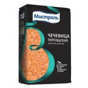 Чечевица красная колотая Персидская 450 г 1*12 МИСТРАЛЬ/12291