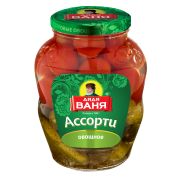 Ассорти овощное Огурцы+Томаты 1800 гр (1800мл) 1*6 Дядя Ваня