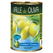 Оливки зеленые с тунцом Valle De Oliva 280гр ж/б 1*12 Золотая Долина