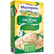 Хлопья Овсяные 400г 1*12 МИСТРАЛЬ/66115