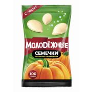 Семечки тыквенные «Молодежные»  неочищенные с солью 100гр 1*20шт