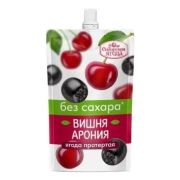 Вишня- арония протертая без сахара д/пайк 0,250 грамм 1*15 Сава