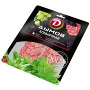 Коньячная колбаса с/к нарезка 90гр 1*8 Дымов