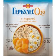 Овсяная каша момент Геркулес Q10 с Курагой и семенами льна 35г/20уп в шб 2126761