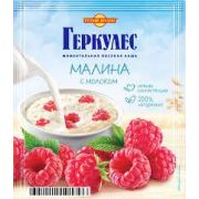 Овсяная каша момент Геркулес с малиной (и молоком) 35 г/30 уп в ш/б РП/2126707