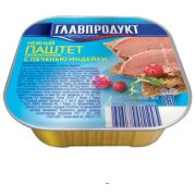 Паштет 95гр Квадрат нежный с печенью индейки 1*32 Главпродукт 7188